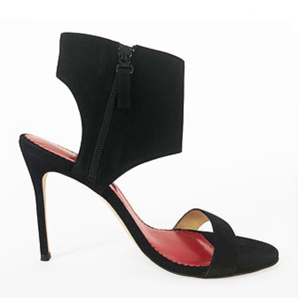 Carolina Herrera Suede High Heel Black Shoes - Picture 3 of 7